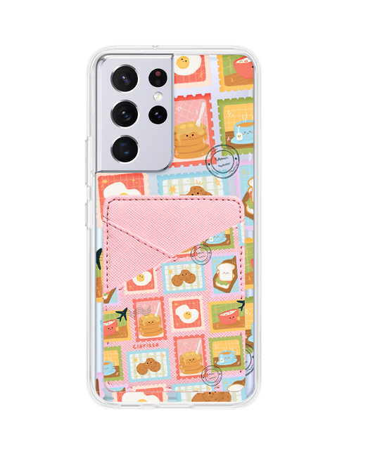 Android Phone Wallet Case - Breakfast Menu Stamp