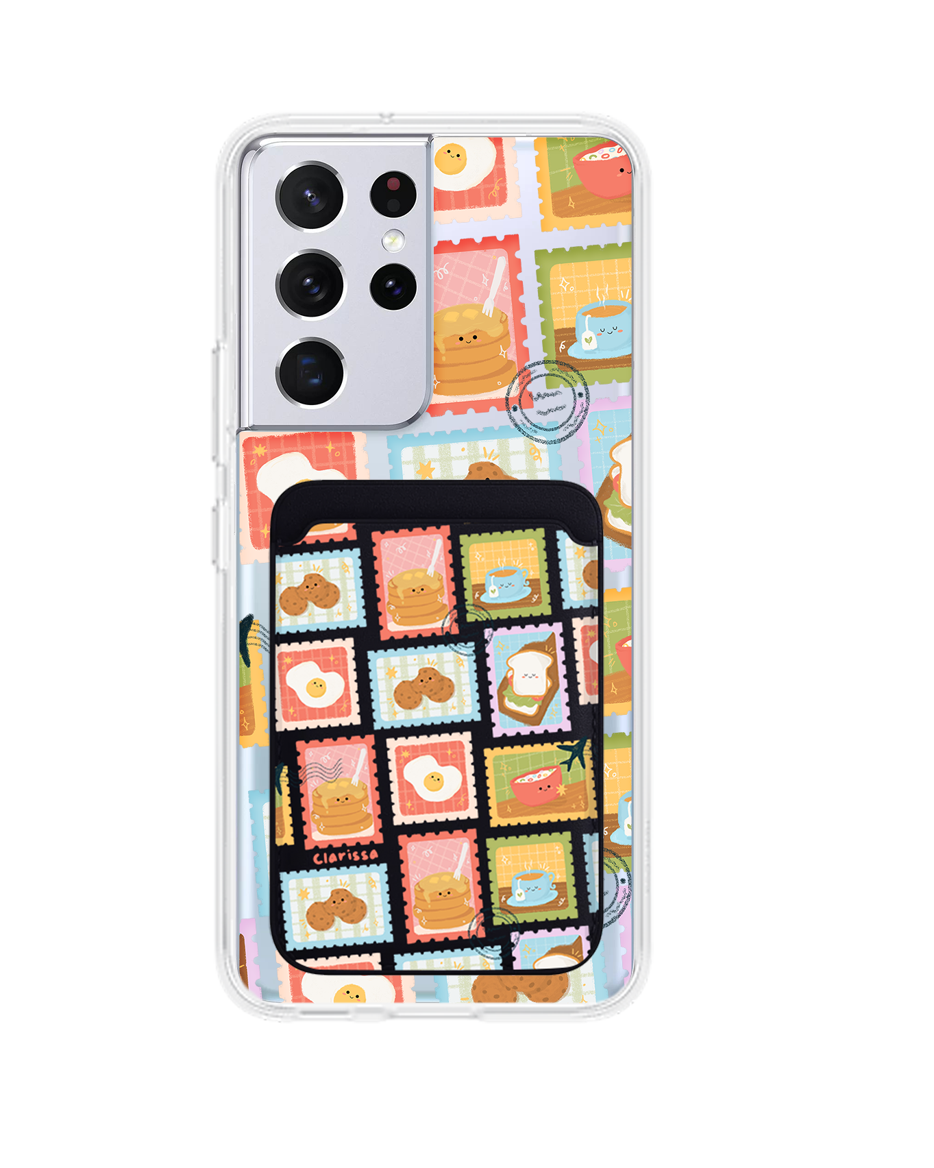 Android Magnetic Wallet Case - Breakfast Menu Stamps