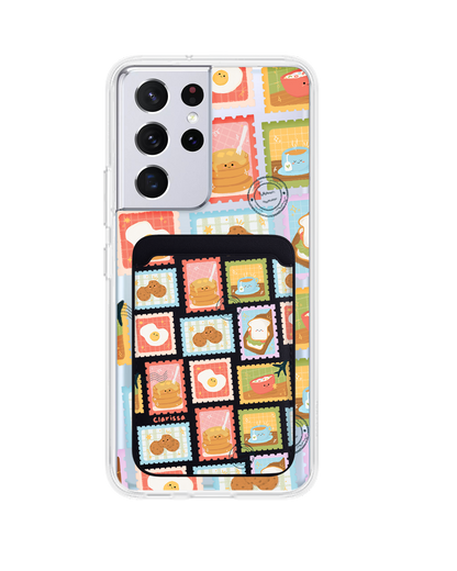 Android Magnetic Wallet Case - Breakfast Menu Stamps