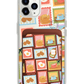 iPhone Magnetic Wallet Case - Breakfast Menu Stamps