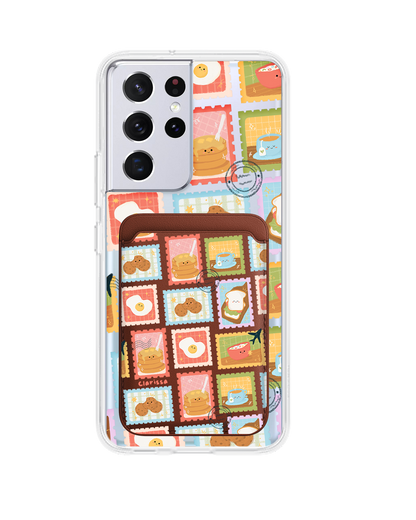 Android Magnetic Wallet Case - Breakfast Menu Stamps