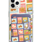 iPhone Magnetic Wallet Case - Breakfast Menu Stamps