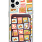 iPhone Magnetic Wallet Case - Breakfast Menu Stamps