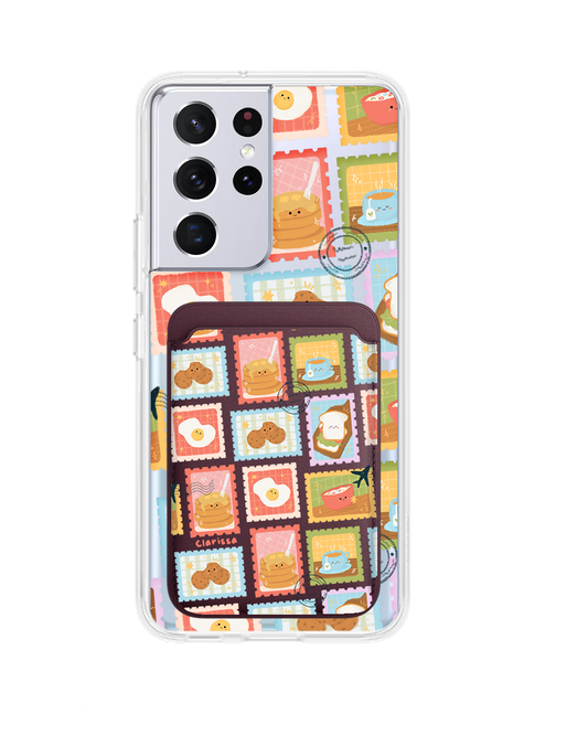 Android Magnetic Wallet Case - Breakfast Menu Stamps