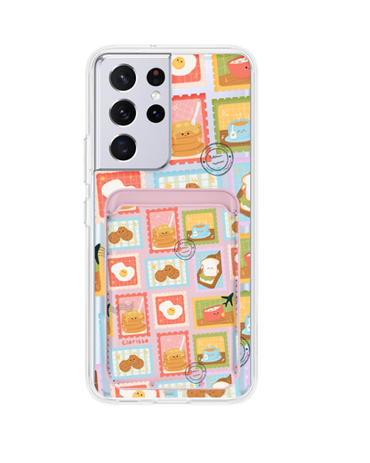 Android Magnetic Wallet Case - Breakfast Menu Stamps