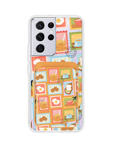 Android Magnetic Wallet Case - Breakfast Menu Stamps