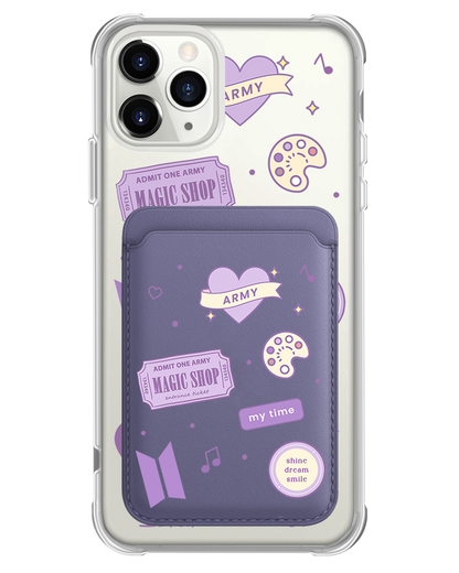 iPhone Magnetic Wallet Case - BTS Sticker Pack