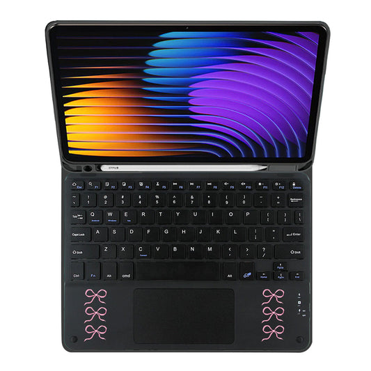 iPad / Android Tab Wireless Keyboard Flipcover - Coquette Triple Bow