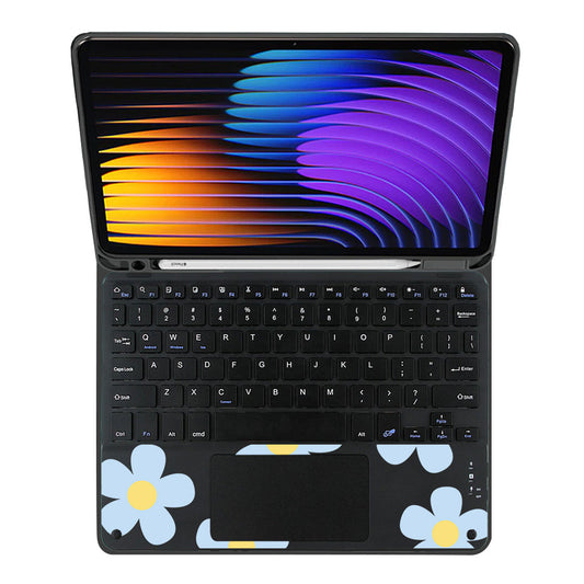 iPad / Android Tab Wireless Keyboard Flipcover - Daisy Garland