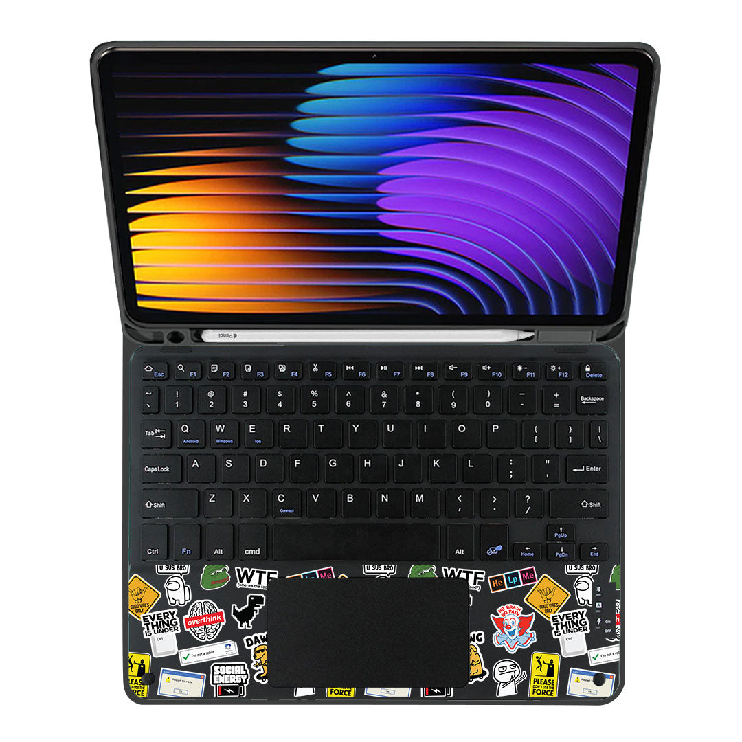 iPad / Android Tab Wireless Keyboard Flipcover - Brand Parody 2.0