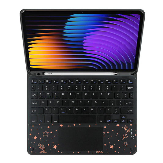 iPad / Android Tab Wireless Keyboard Flipcover - Coral Constellation
