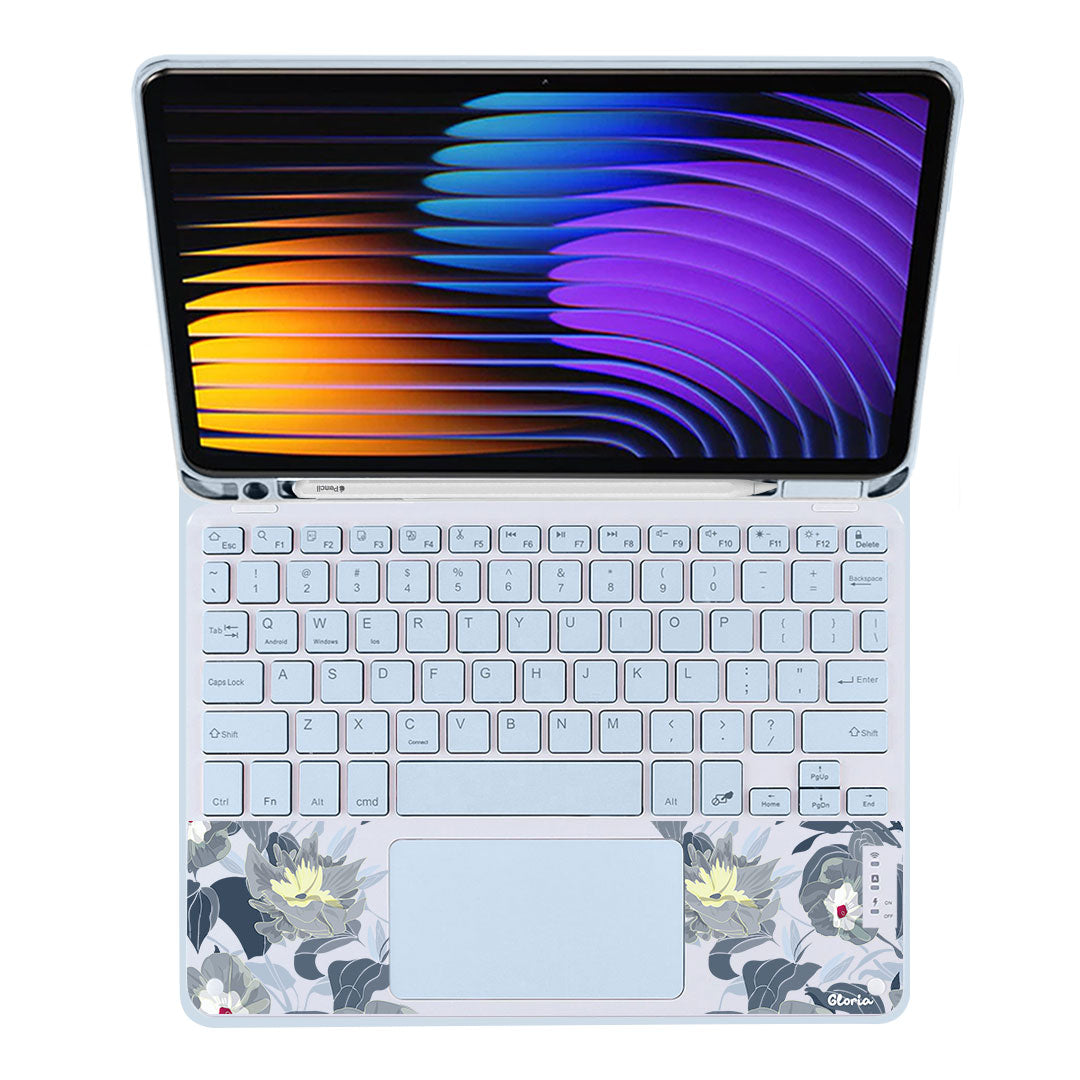 iPad / Android Tab Wireless Keyboard Flipcover - September Morning Glory