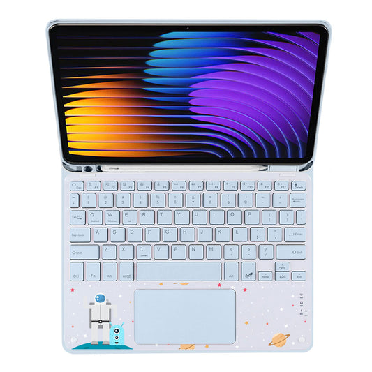 iPad / Android Tab Wireless Keyboard Flipcover - Blue Alien