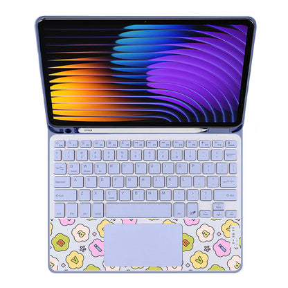 iPad / Android Tab Wireless Keyboard Flipcover - Flower Petals Monogram 1.0