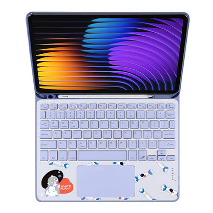 iPad / Android Tab Wireless Keyboard Flipcover - White Puppy
