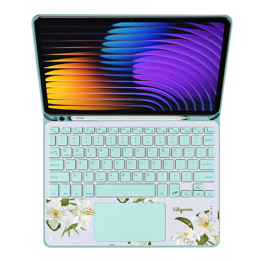 iPad / Android Tab Wireless Keyboard Flipcover - May Lily of the Valley