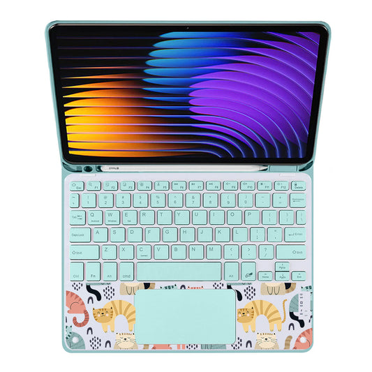 iPad / Android Tab Wireless Keyboard Flipcover - Rainbow Meow 1.0
