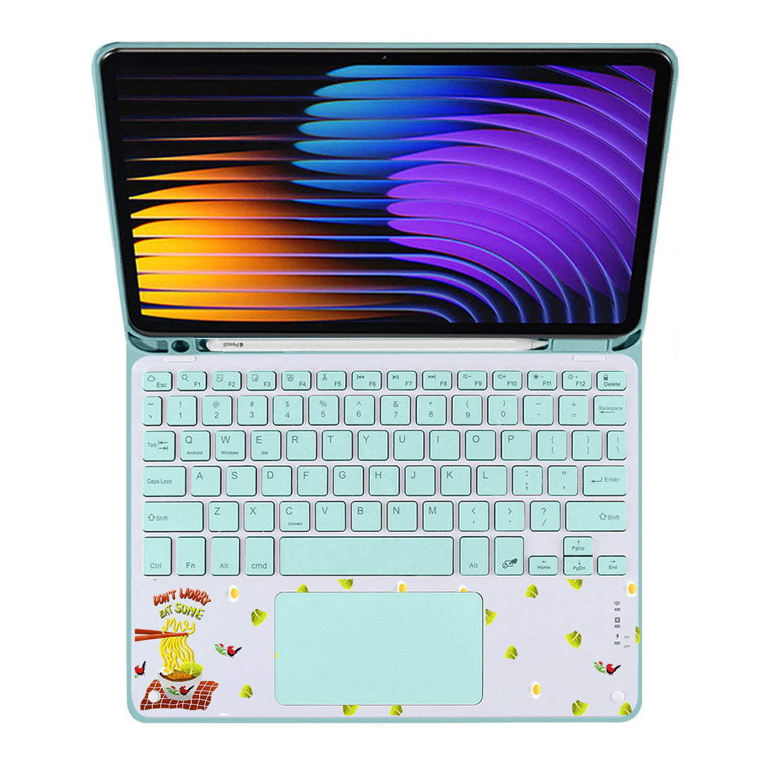 iPad / Android Tab Wireless Keyboard Flipcover - Go Eat Some Mie