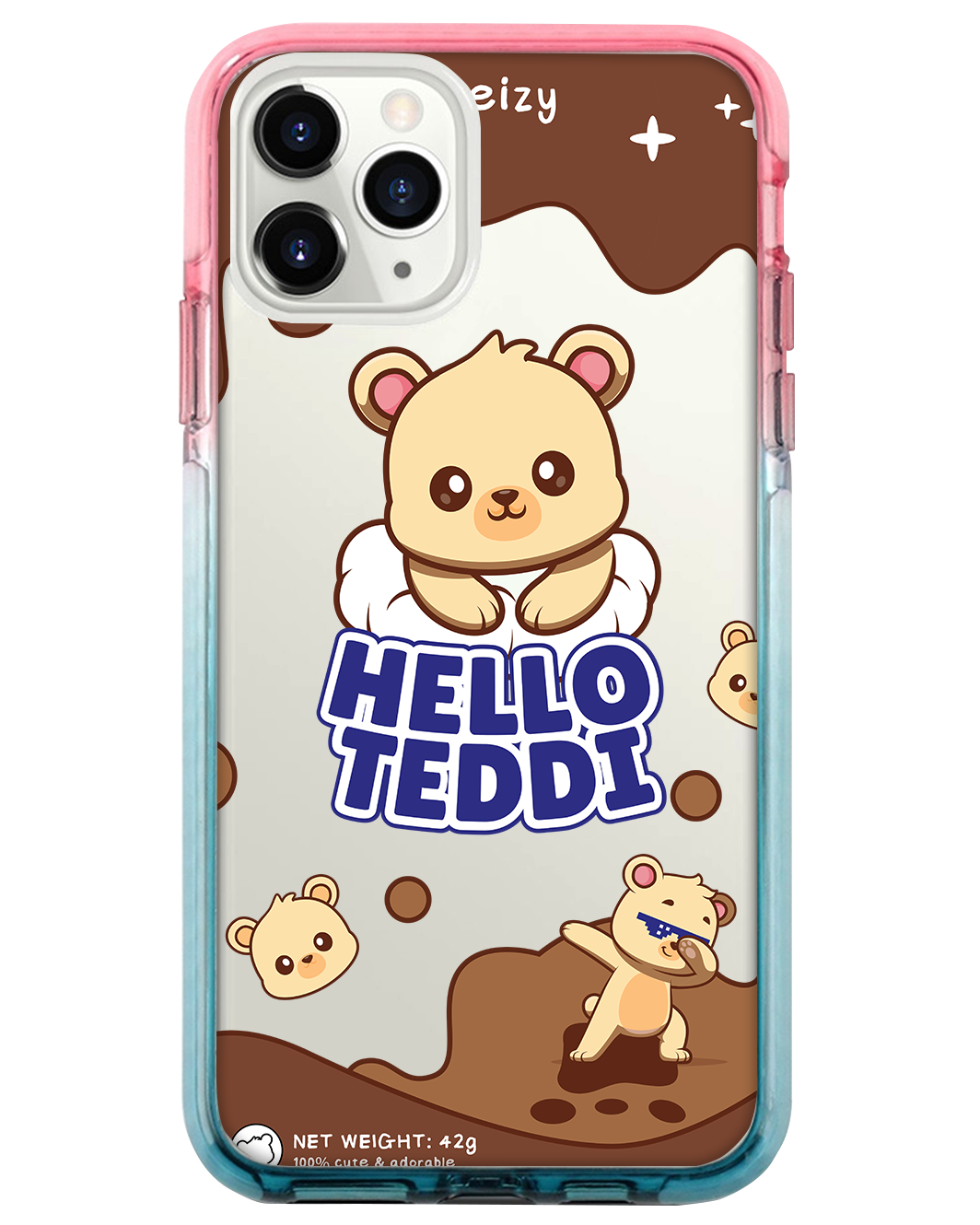 Ombre Bumper Case - Hello Teddy 1.0