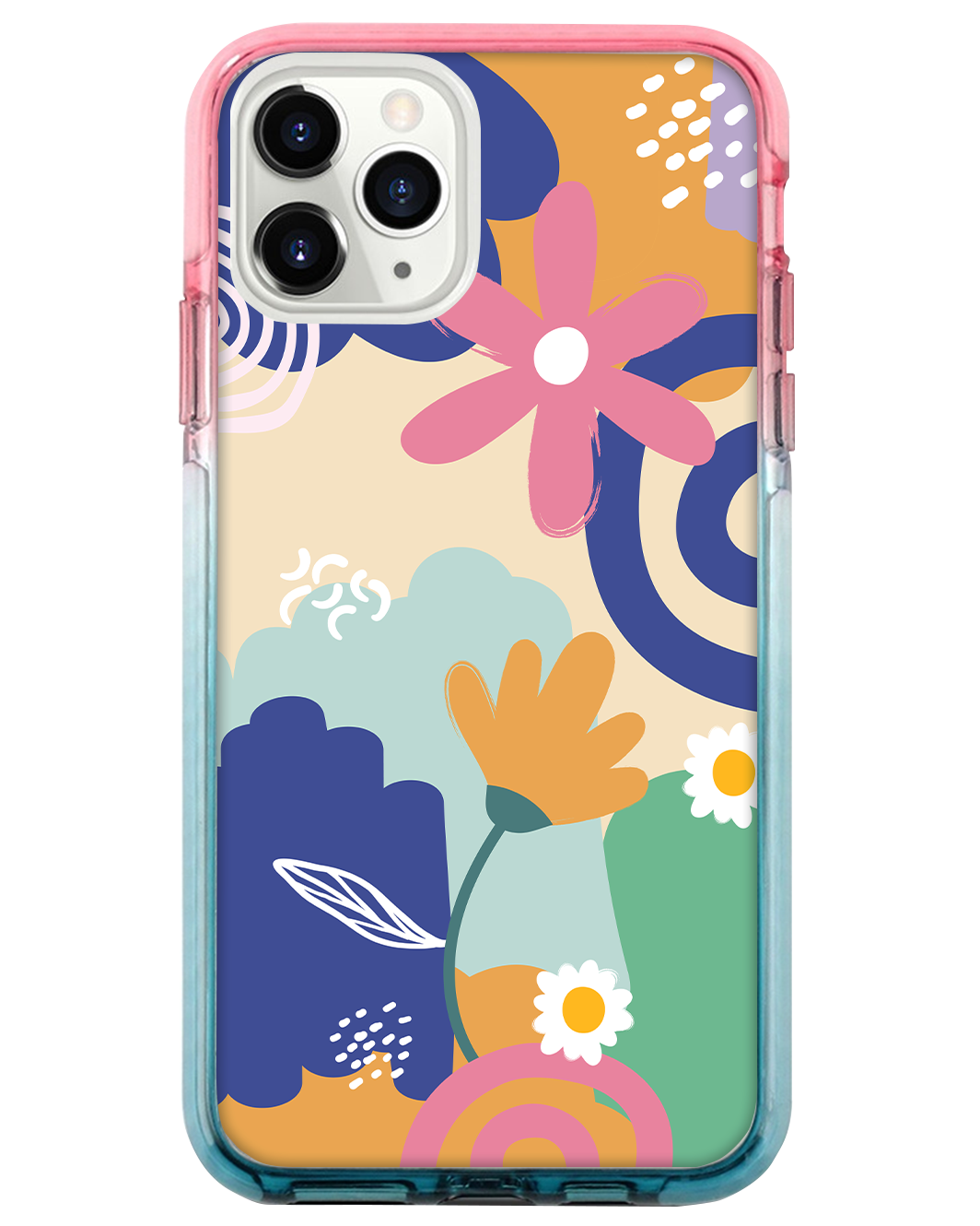 Ombre Bumper Case -  Abstract Flower 1.0