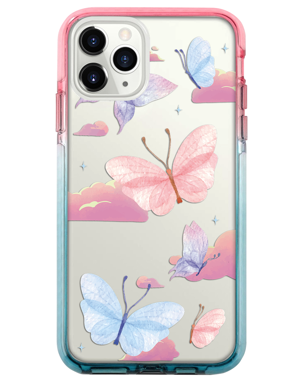 Ombre Bumper Case - Butterfly & Clouds