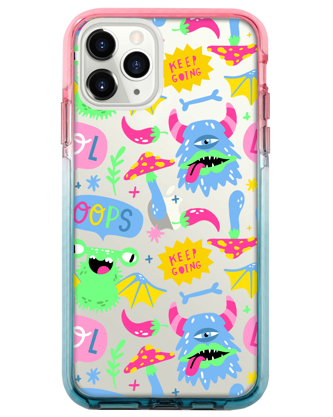 Ombre Bumper Case - Monster Say Keep Going