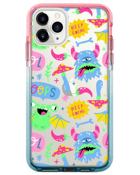 Ombre Bumper Case - Monster Say Keep Going