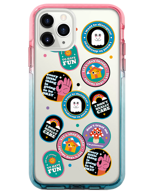 Ombre Bumper Case - Monster Sticker Pack