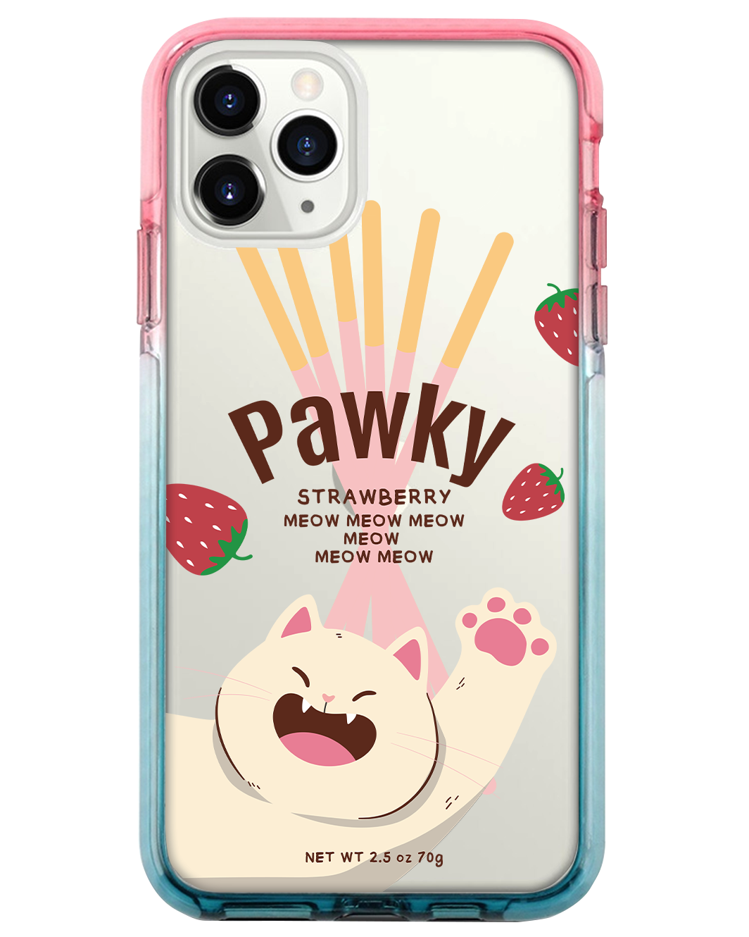 Ombre Bumper Case - Pawky Cat