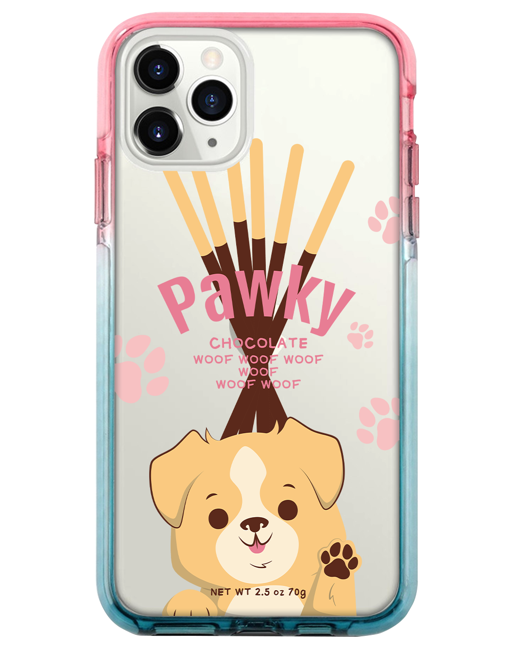 Ombre Bumper Case - Pawky Dog