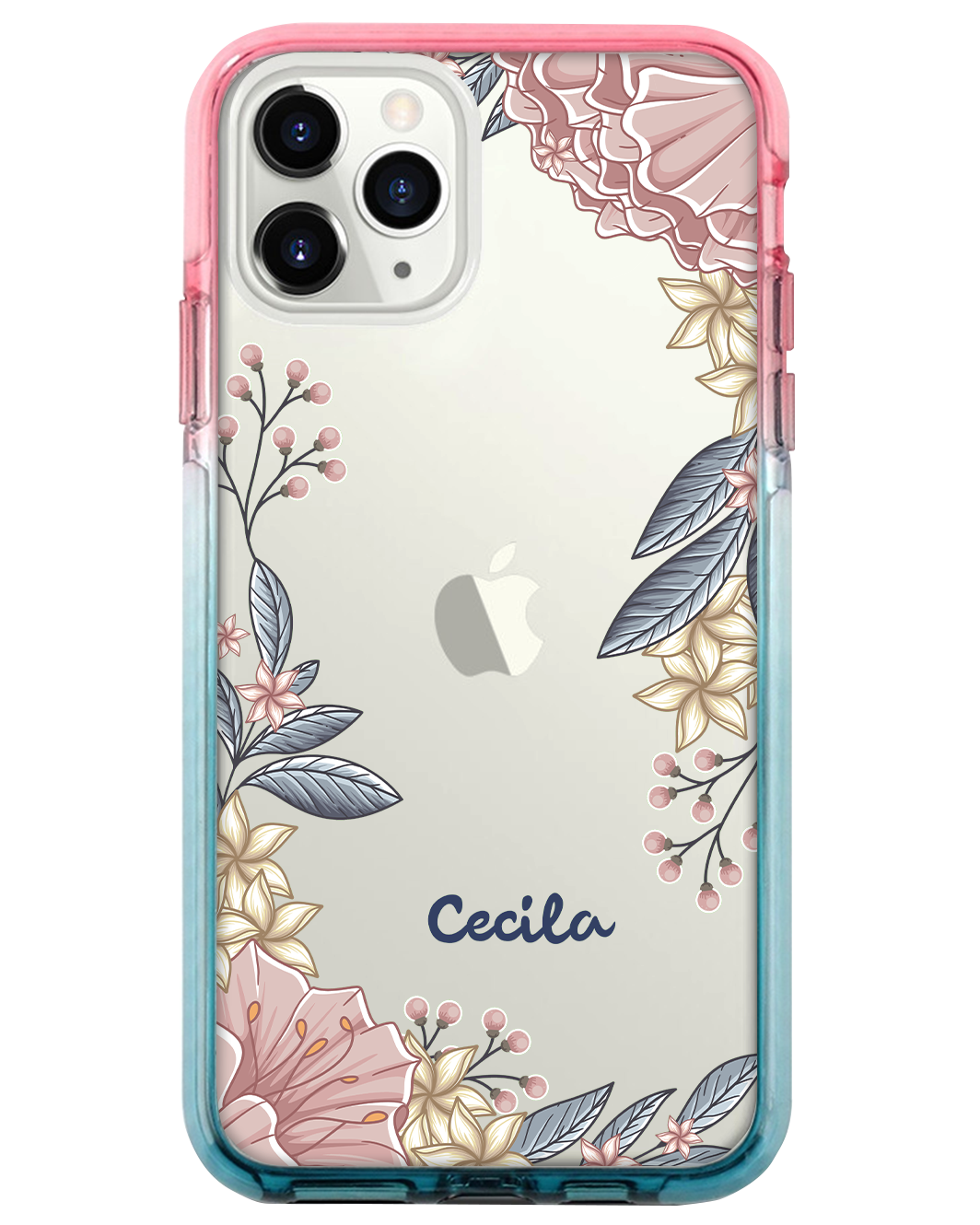 Ombre Bumper Case - Pink Florals