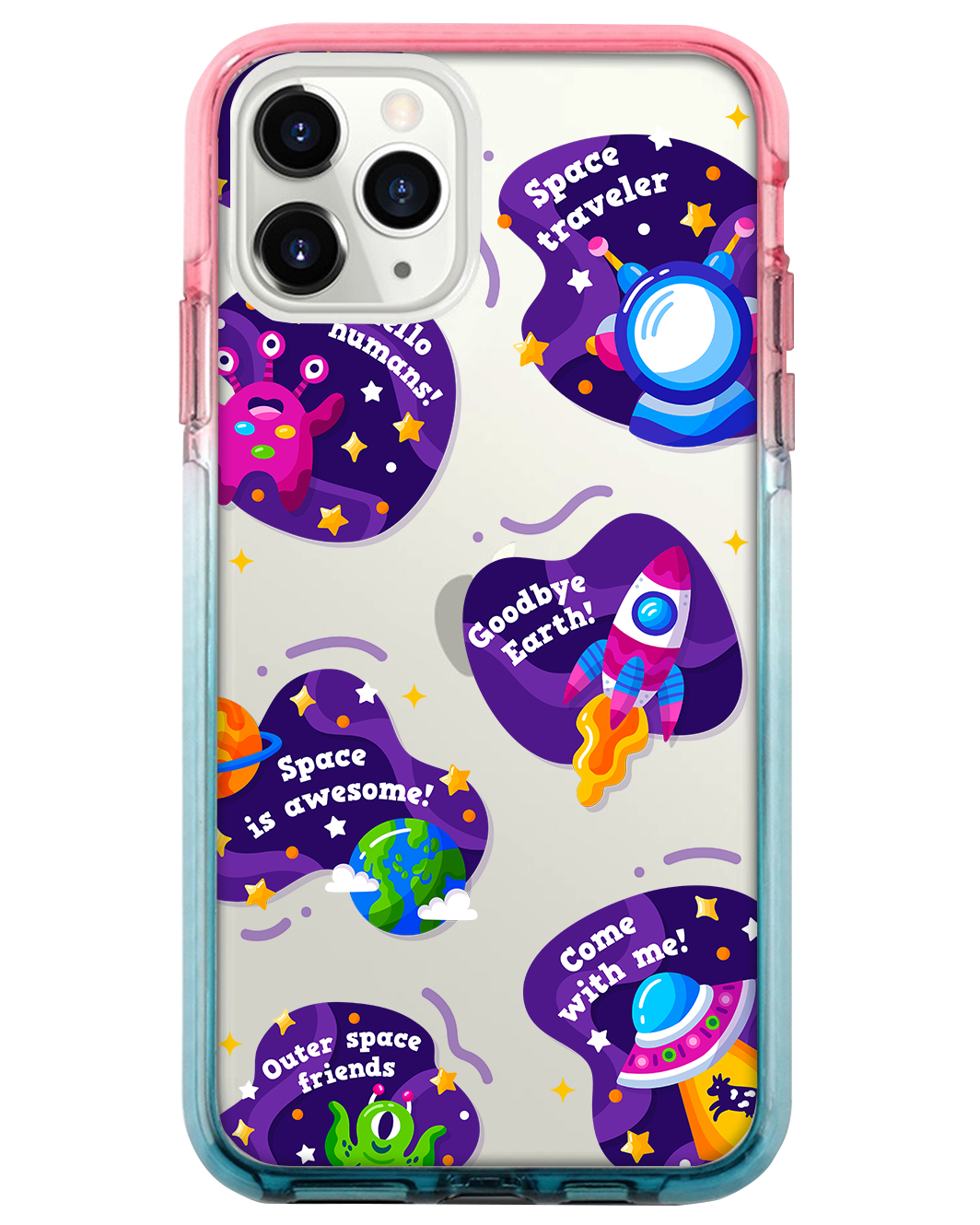 Ombre Bumper Case - Space Traveller