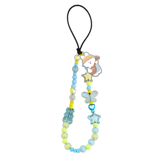 Beaded Strap with Acrylic Charm  - Bunny Ukulele