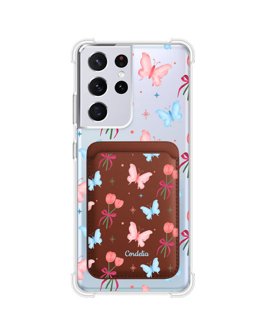 Android Magnetic Wallet Case - Coquette Butterfly