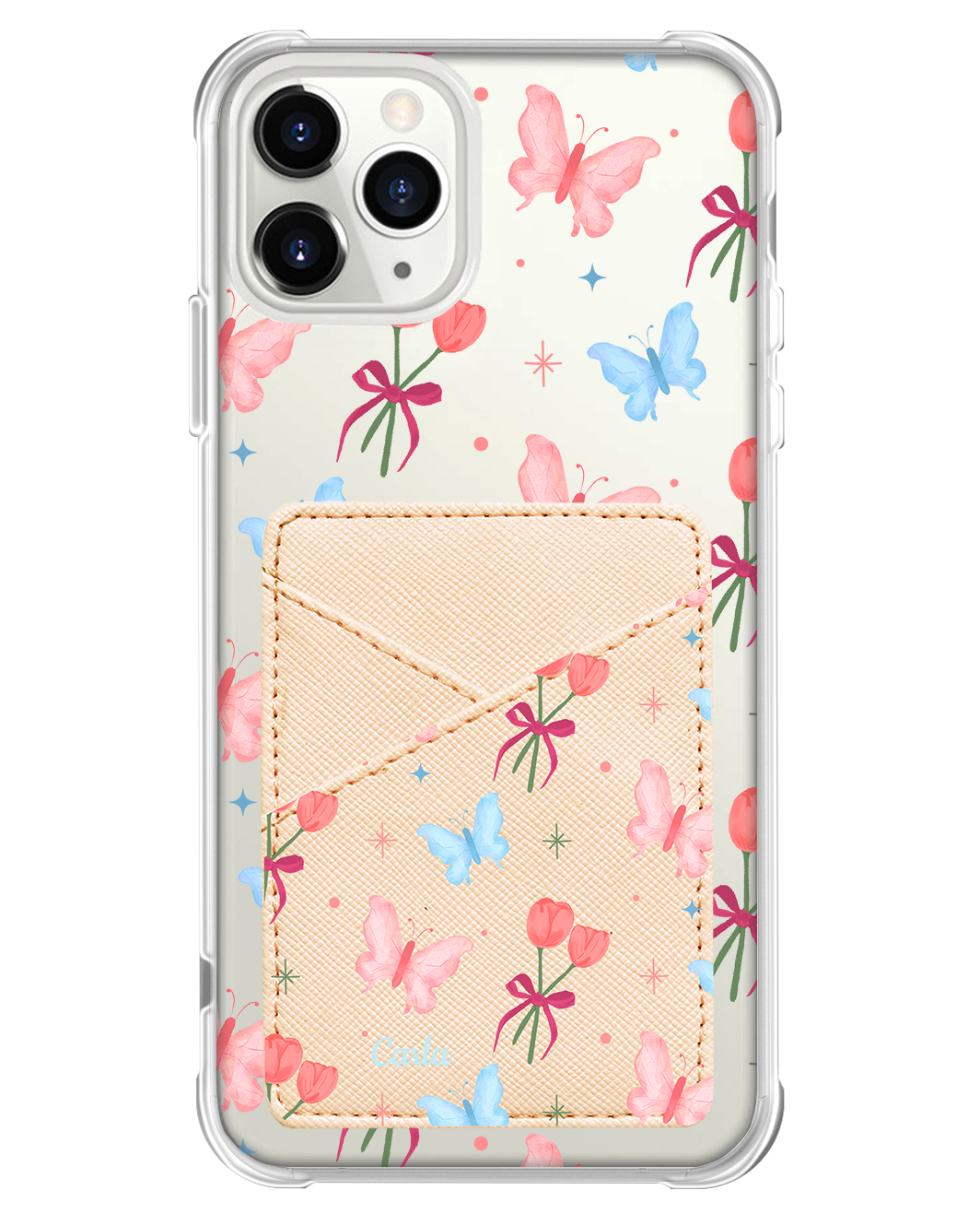 iPhone Phone Wallet Case - Coquette Butterfly