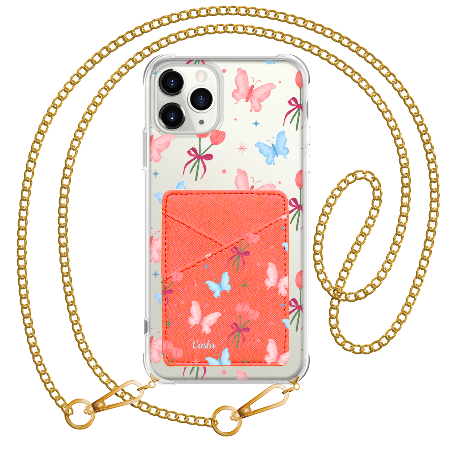 iPhone Phone Wallet Case - Coquette Butterfly