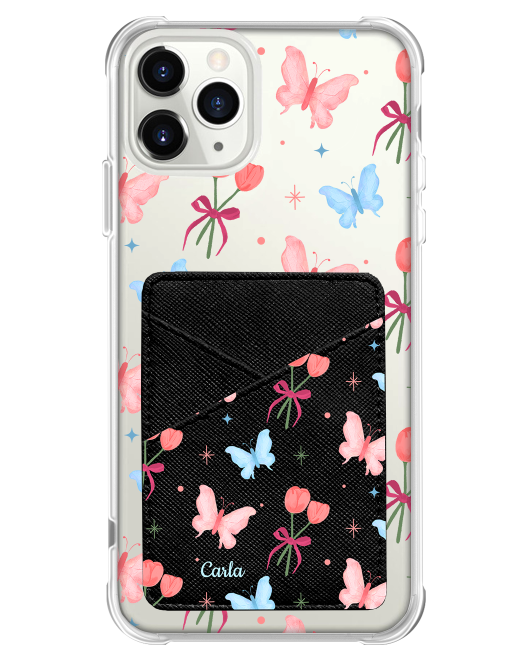 iPhone Phone Wallet Case - Coquette Butterfly