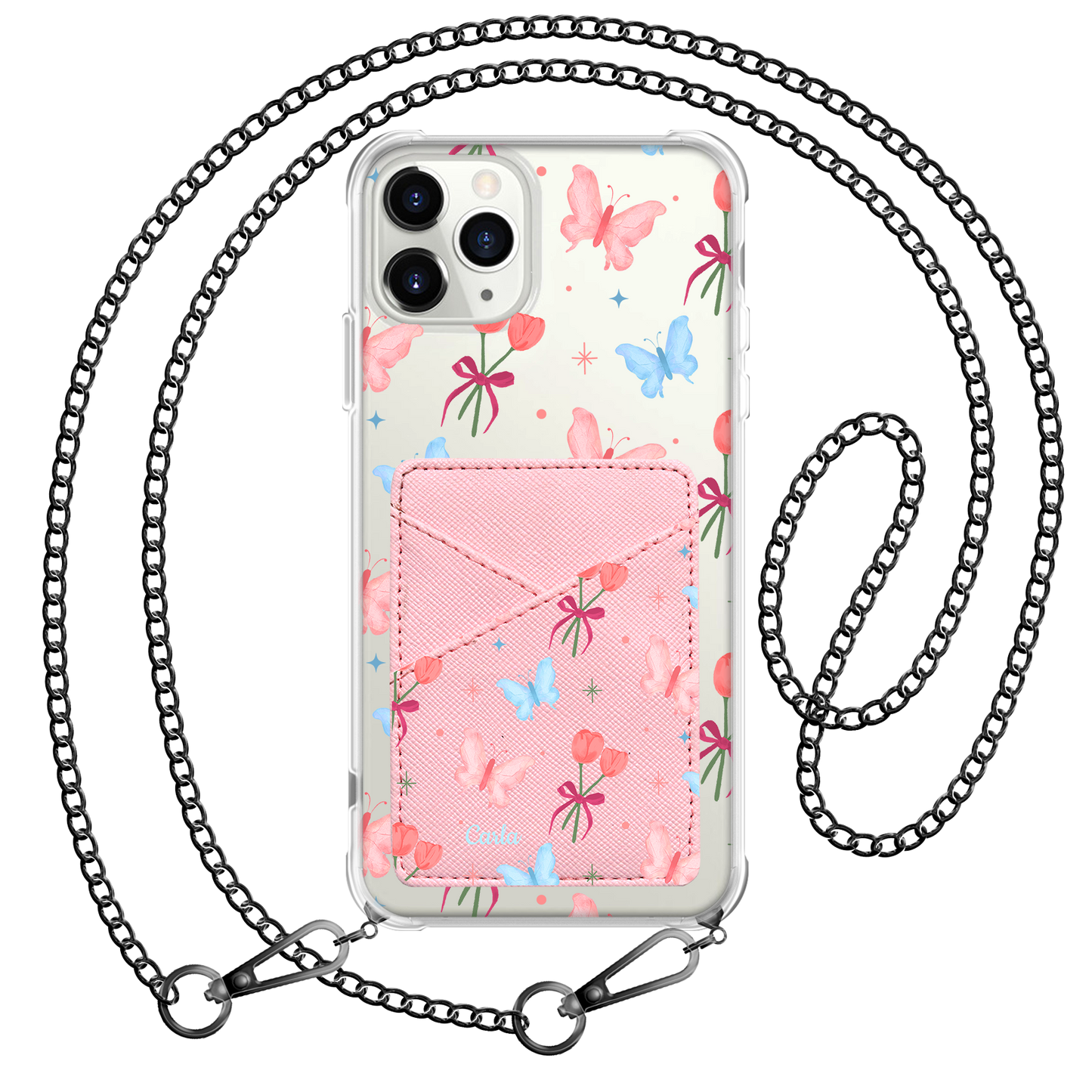 iPhone Phone Wallet Case - Coquette Butterfly