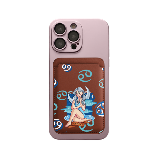 iPhone Magnetic Wallet Silicone Case - Cancer