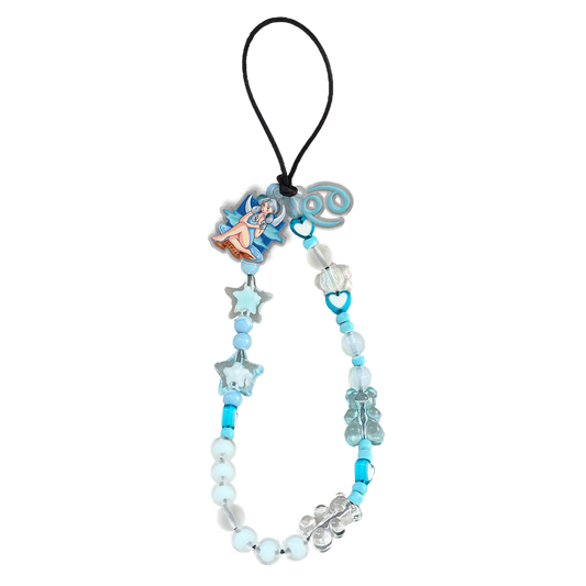 Beaded Strap with Acrylic Charm  - Cancer