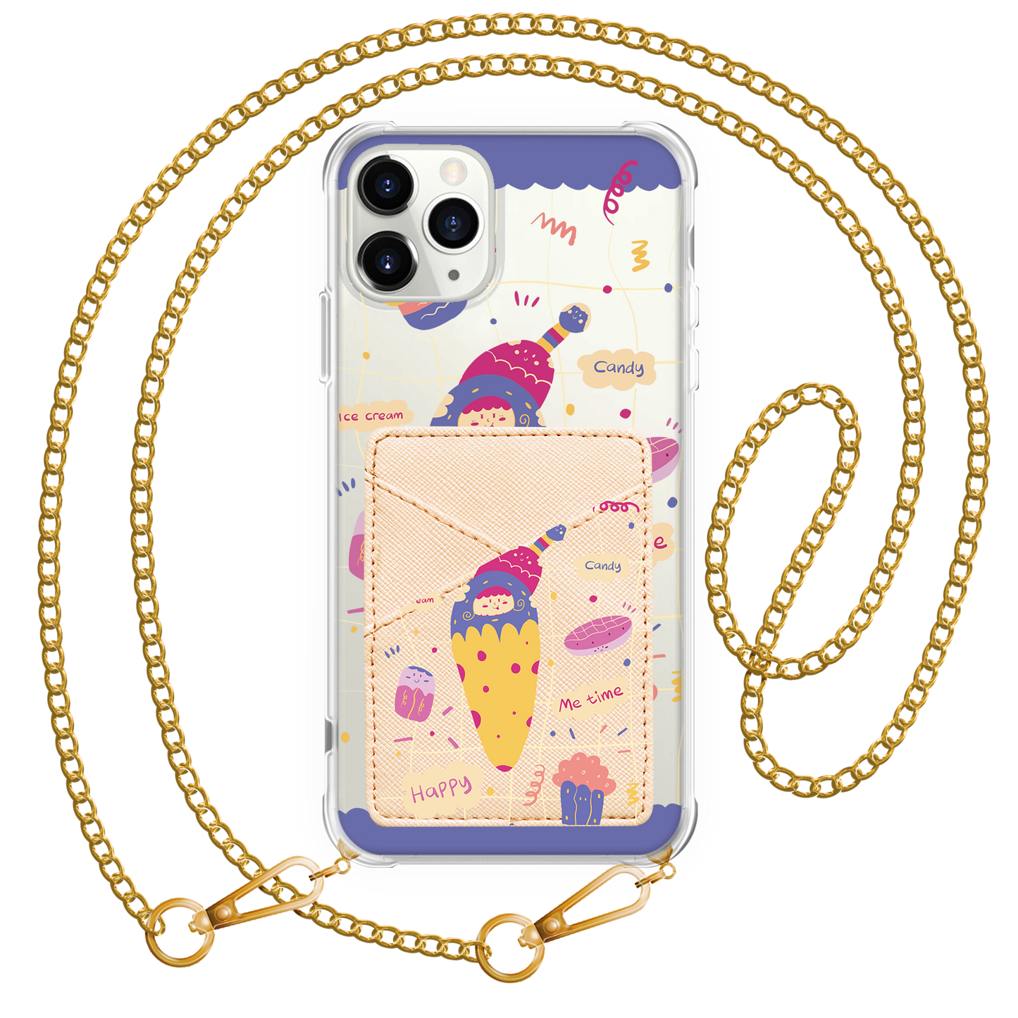 iPhone Phone Wallet Case - Candy Doodle