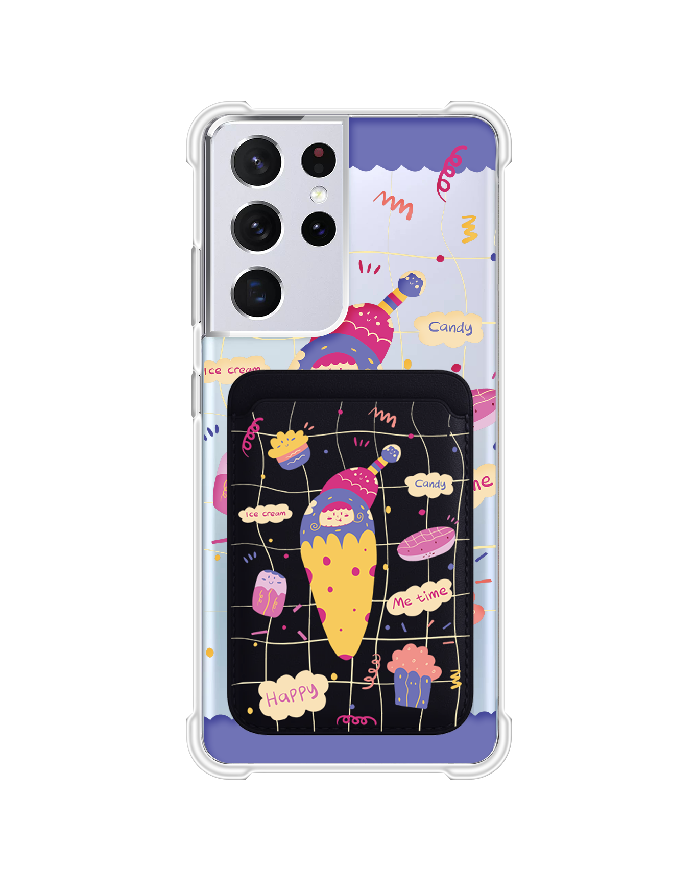 Android Magnetic Wallet Case - Candy Doodle
