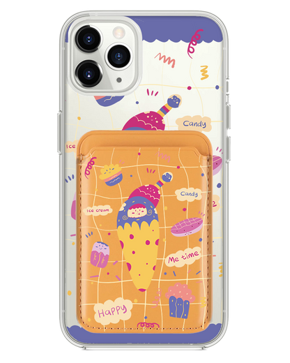 iPhone Magnetic Wallet Case - Candy Doodle