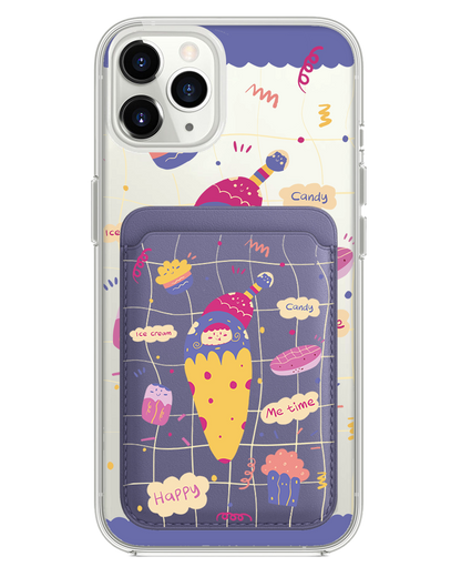 iPhone Magnetic Wallet Case - Candy Doodle