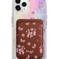 iPhone Magnetic Wallet Holo Case - Cherry Blossom