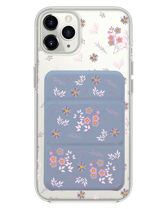 iPhone Magnetic Trifold Wallet Case - Cherry Blossom