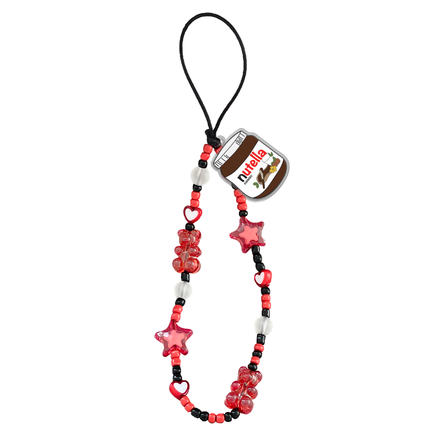 Beaded Strap with Acrylic Charm  - Choco Spread