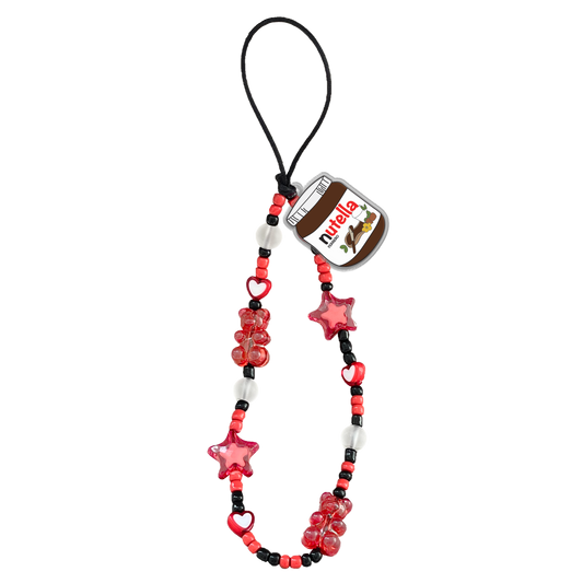 Beaded Strap with Acrylic Charm  - Choco Spread