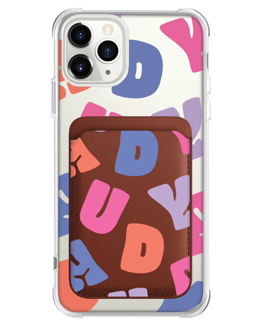 iPhone Magnetic Wallet Case - Chubby Monogram