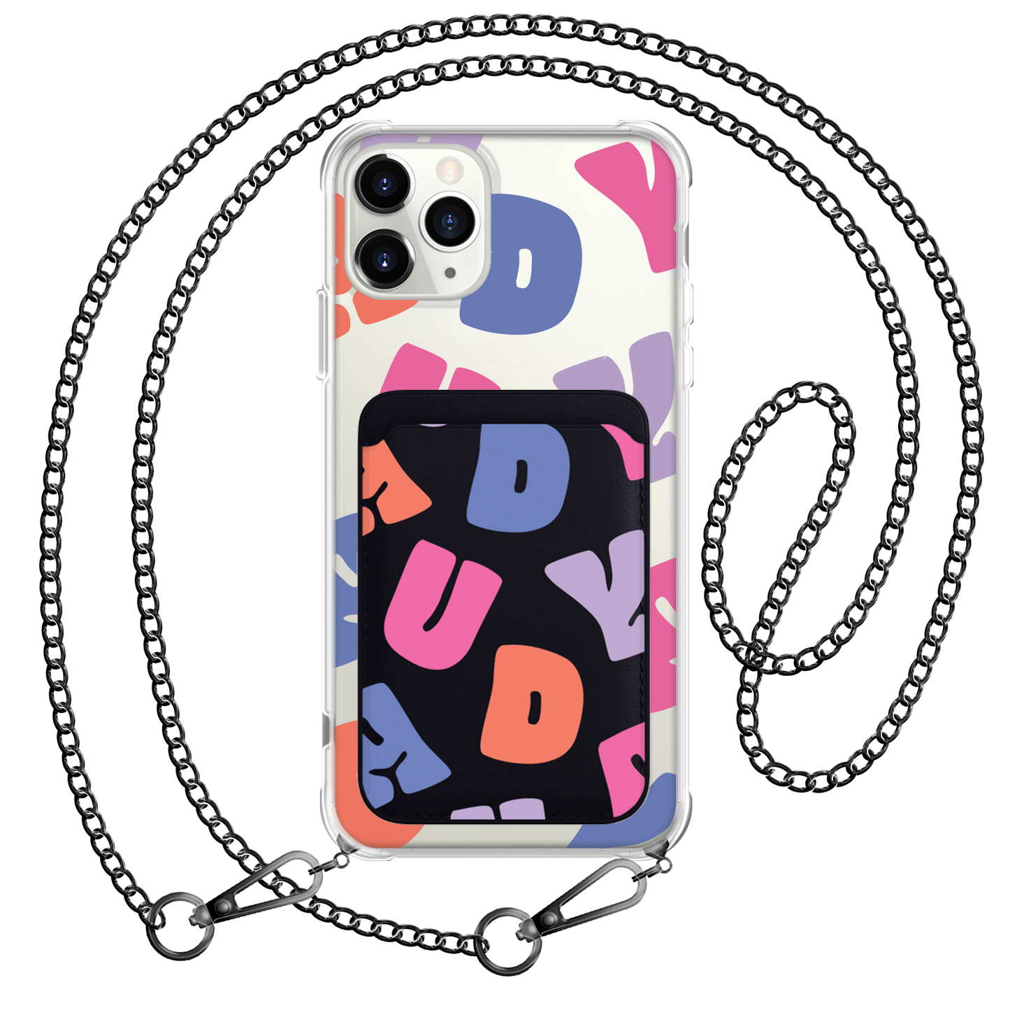 iPhone Magnetic Wallet Case - Chubby Monogram